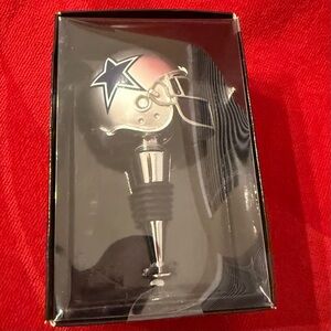Dallas Cowboys Helmet Wine Stopper Silver BRAND NEW NFL Football